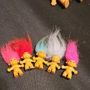 Colorful Troll Dolls with Bright Hair